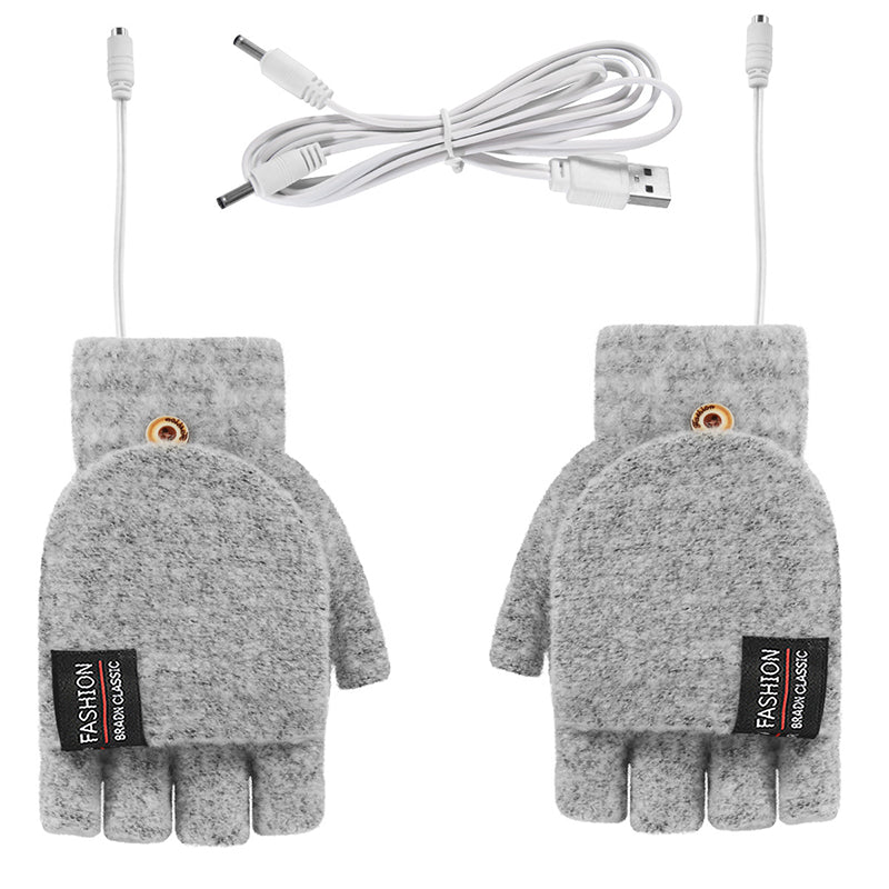 🎅Xmas Sales - 50% OFF🎄Winter USB Heated Warm Knitted Gloves