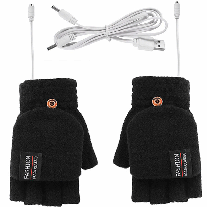 🎅Xmas Sales - 50% OFF🎄Winter USB Heated Warm Knitted Gloves