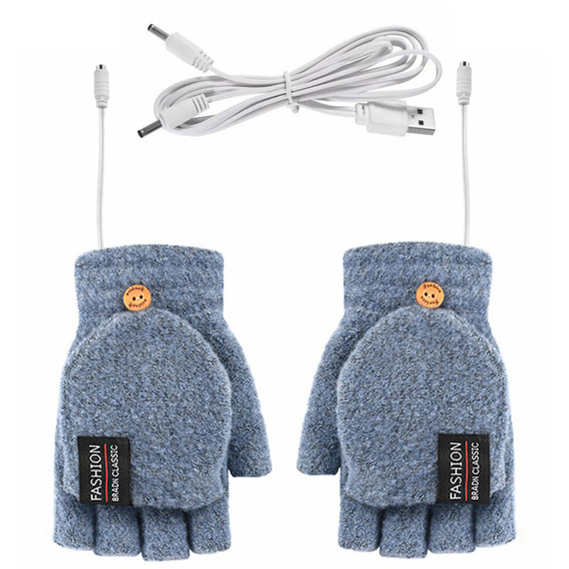 🎅Xmas Sales - 50% OFF🎄Winter USB Heated Warm Knitted Gloves