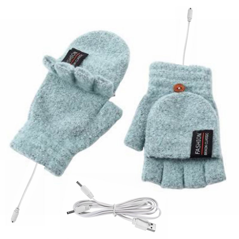 🎅Xmas Sales - 50% OFF🎄Winter USB Heated Warm Knitted Gloves