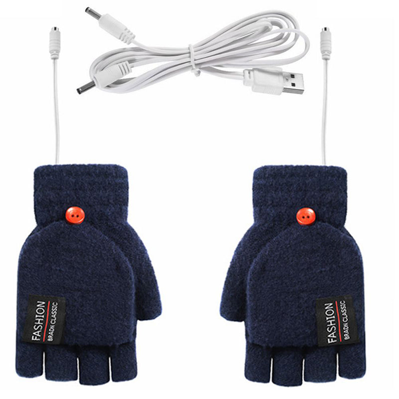 🎅Xmas Sales - 50% OFF🎄Winter USB Heated Warm Knitted Gloves