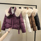 🎅Xmas Sales - 50% OFF🎄Women's Warm Full-Zip Short Jacket with Puffy Collar