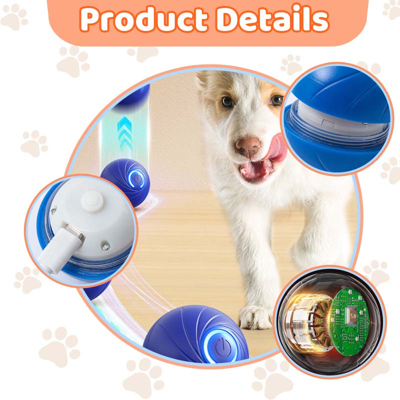 🎅Xmas Sales - 50% OFF🎄Rechargeable Pet Interactive Motion Ball with Lights