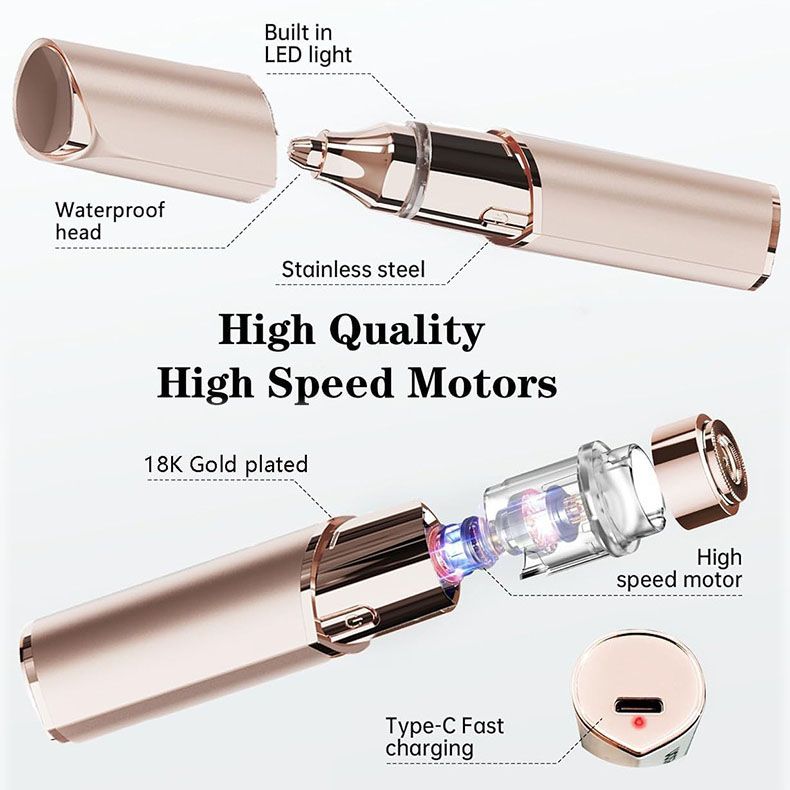 💗 HOT SALES 49% OFF💗2 In 1 Facial Hair Remover & Eyebrow Trimmer