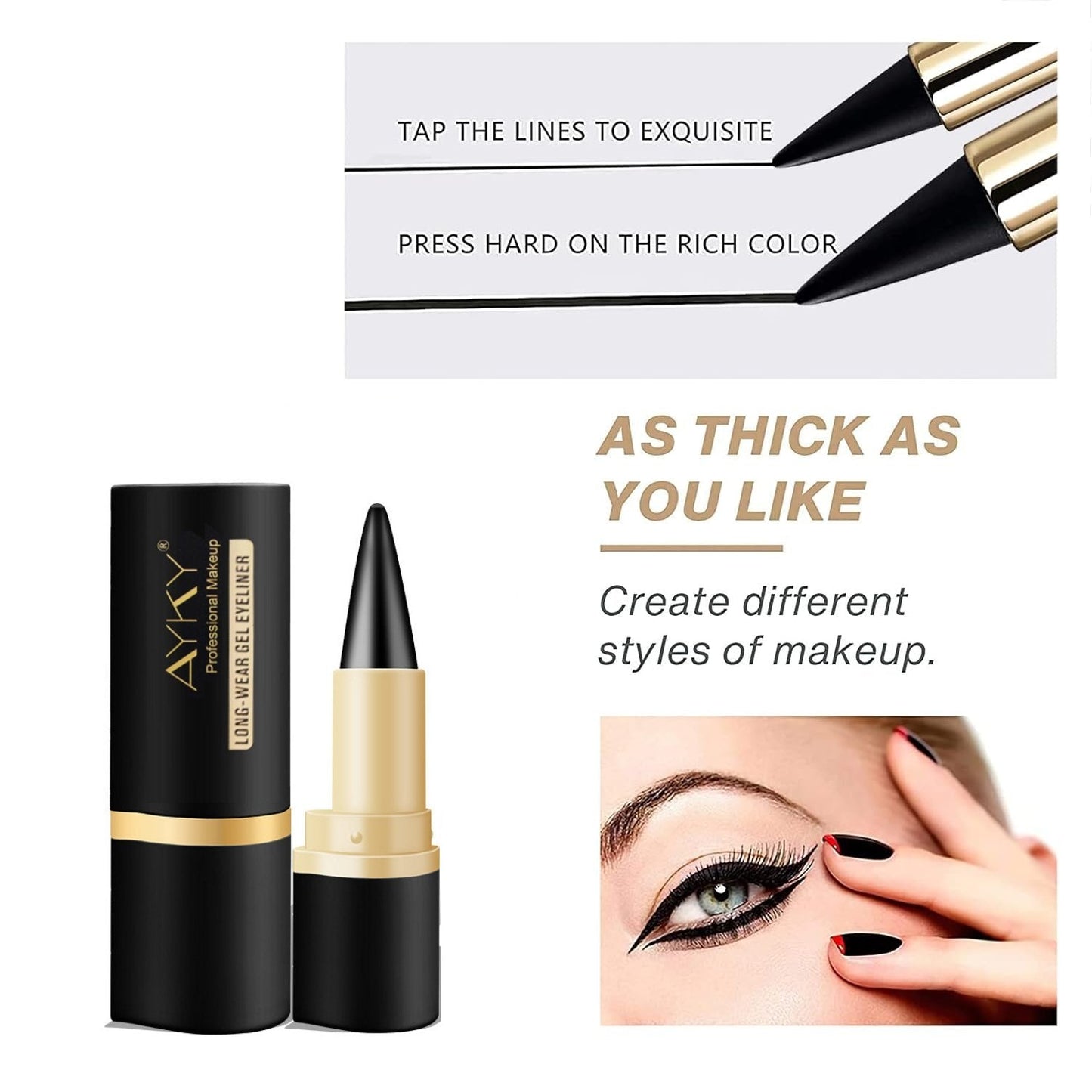 💜BUY 1 GET 1 FREE💜Viral profession Kajal Eyeliner Pen Gel - Quick Drying Formula Eye Liner