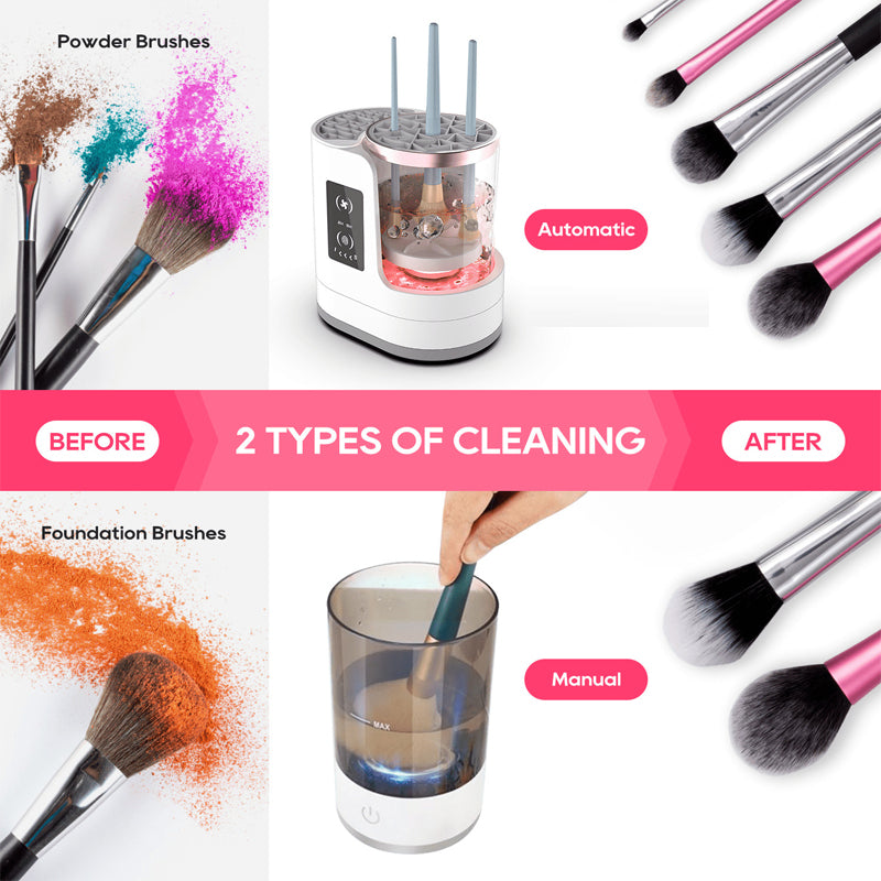 💜 LAST DAY PROMOTION - 50%OFF💜3 in 1 Electric Makeup Brush Cleaner