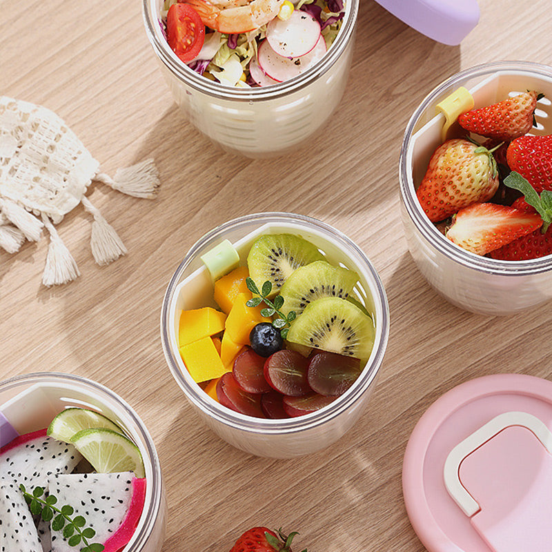 💜 LAST DAY PROMOTION - 50%OFF💜Multipurpose Portable Fruit Cup with Strainer & Fork