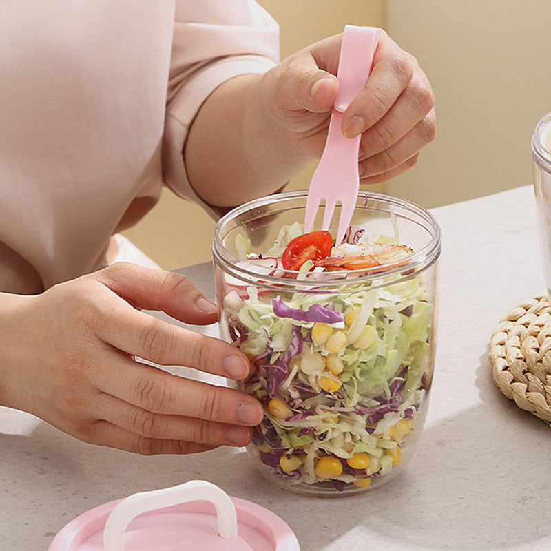 💜 LAST DAY PROMOTION - 50%OFF💜Multipurpose Portable Fruit Cup with Strainer & Fork