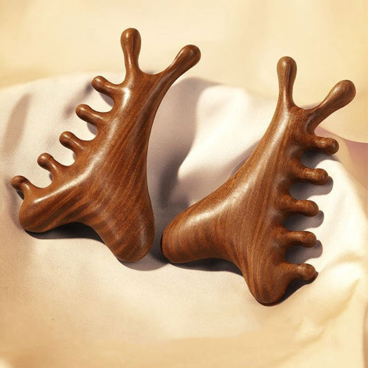✨LAST DAY BUY 1 GET 1 FREE!!✨4-in-1 Wooden Scalp Massage Comb Gua Sha Tool