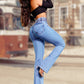 💜 LAST DAY PROMOTION - 50%OFF💜Women's Butt Lifting Bootcut Jeans High Waisted Wide Leg Baggy Jean