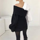 💜 LAST DAY PROMOTION - 50%OFF💜Women's Patchwork Knitted Two-Tone Sweater Dress
