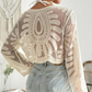 💜LAST DAY-50% OFF💜 Women's Floral Embroidered Semi-Sheer Cover Up 🌊 | Cute Long Sleeve Round Neck | Perfect for Beach Vacations & Outdoor Fun! ☀️