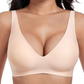 💕 Nahtloser, kabelloser Push-up-BH für Damen – Tiefes V