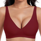 💕 Nahtloser, kabelloser Push-up-BH für Damen – Tiefes V