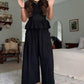 💜LAST DAY-50% OFF💜Women’s Pleated Top & Wide-Leg Pants Set