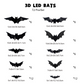 🔥Halloween Sale - 50% off 🎃3D Bat LED Wall Light Decor 🦇✨ – Easy Installation | Soft LED Glow for Living Room/Bedroom Festive Vibe
