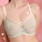 💞Enchante virágmintás csipke, plus size merevítős, béleletlen, párnázatlan, minimalizáló, teljes fedésű melltartó, női viselet, kényelmes, lélegző, hálós kosaras.