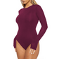 Women's Stretch Long Sleeve Crew Neck Bodysuit