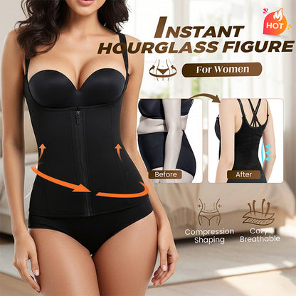 Dames body shaper vest met ritssluiting & Haken