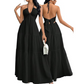 💞Halter Neck Backless Tiered Maxi Dress