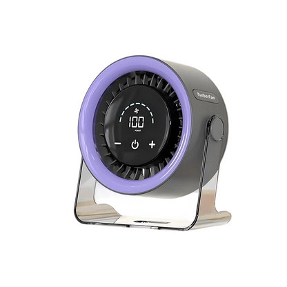 2026 Ventilator de birou cu afișaj LED Alimentat prin USB Portabil 100 de viteze Înclinare 120° Silențios Durată lungă de viață a bateriei Ventilator de masă oscilant pentru dormitor, birou, casă, camping