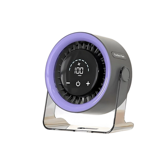 Ventilateur de bureau 2026 avec écran LED, alimenté par USB, portable, 100 vitesses, inclinaison à 120°, silencieux, longue durée de vie de la batterie, ventilateur de table oscillant pour chambre à coucher, bureau, maison, camping