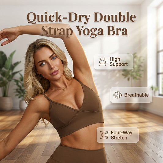 Soutien-gorge de sport côtelé sans couture à col en V pour femmes