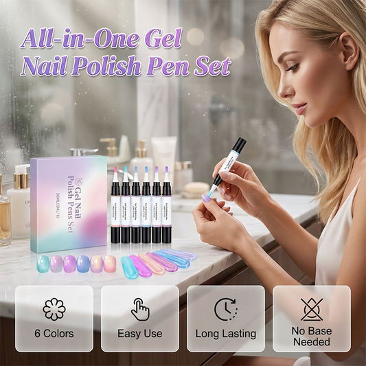 6-delt gel neglelak pen sæt
