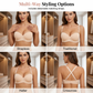 💜Women's Convertible Strapless Minimiser Bandeau Bra Underwire Unlined for Large Bust