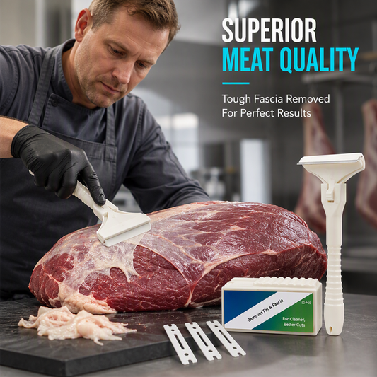 🥩🔥 ¡50% DE DESCUENTO! Raspador de carne de acero inoxidable – Fácil de usar &  Herramienta para la extracción de fascia en la carne de res &  Cerdo 🔪✨