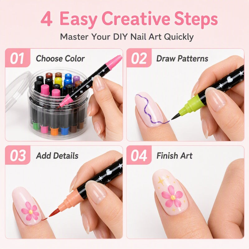 Before and after nail art