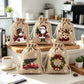 🎄50% OFF NOW! Christmas Drawstring Gift Bags – Rustic Burlap X‑mas Sack Pouches, Santa Snowman Reindeer Print, Reusable Holiday Candy Treat Bags for Gift Wrapping & Party Favors