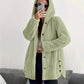 ❄️ Locker geschnittene Damen-Plüschjacke mit Kapuze