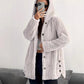❄️ Locker geschnittene Damen-Plüschjacke mit Kapuze