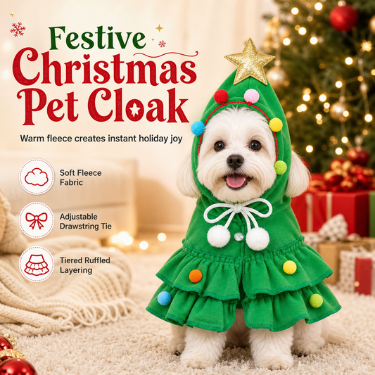 📢📢50% OFF !! ⏰Christmas Tree Pet Cape Cloak for Cats & Dogs