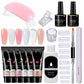 Poly Nail Extension Gel Kit with Dual Forms and Brush for Nail Art