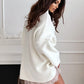 💗Women’s Semi Turtleneck Loose Sweatshirt and Sleeveless Mini Gauze Dress Set